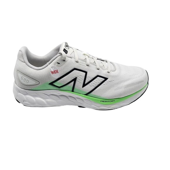 New Balance Fresh Foam 680 v8 Shoes Mens Size 11 Wide White Gray Green Running - Picture 1 of 10